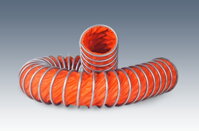 Industrial chemical-resistant Hypalon hoses for ventilation, suction and transport of chemicals.