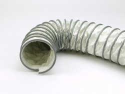 Flexible ventilation heat-resistant hoses made of glass fabric for temperatures up to 400°C
